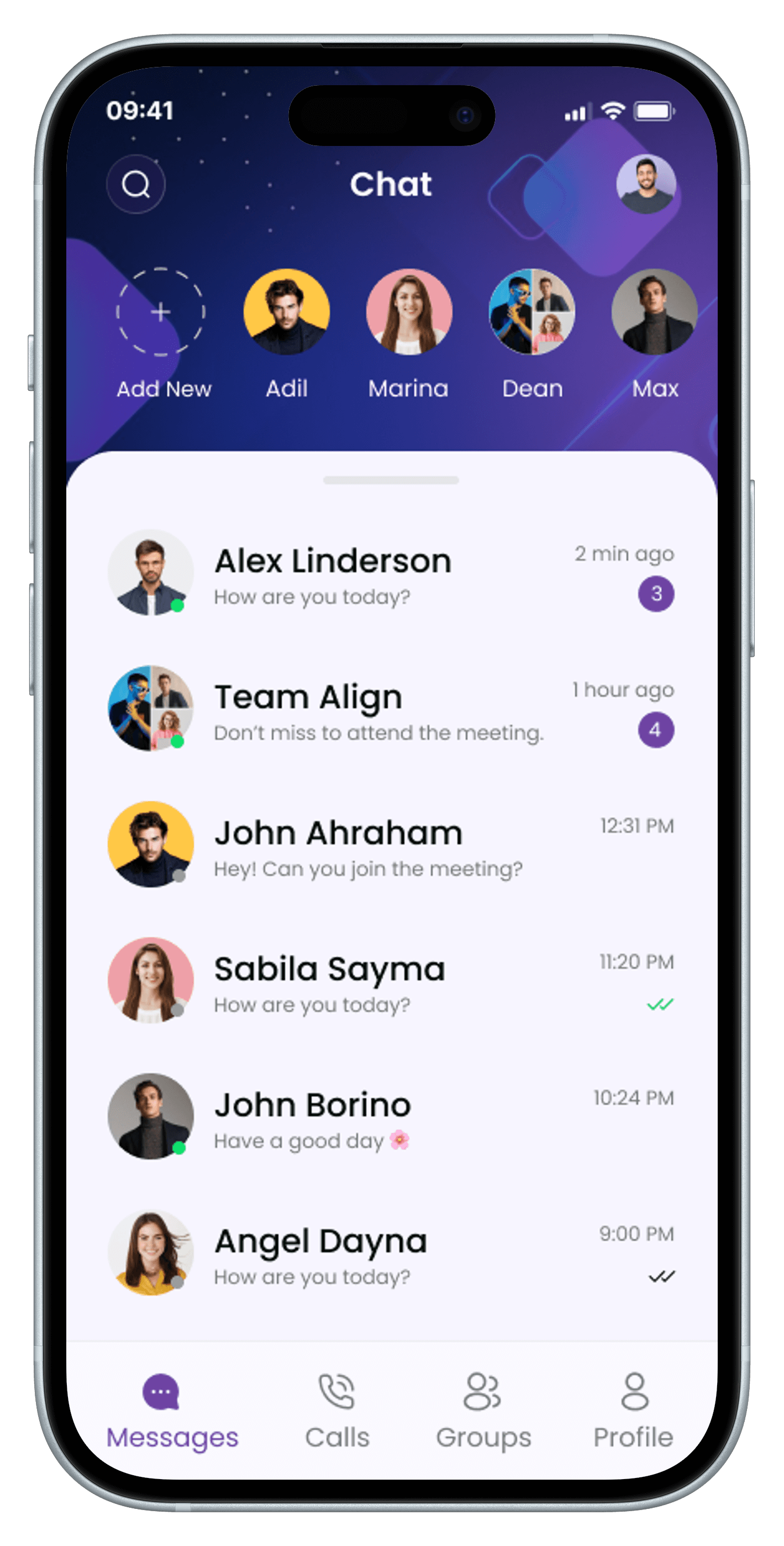 End-to-end encrypted decentralized chat interface with real-time message synchronization