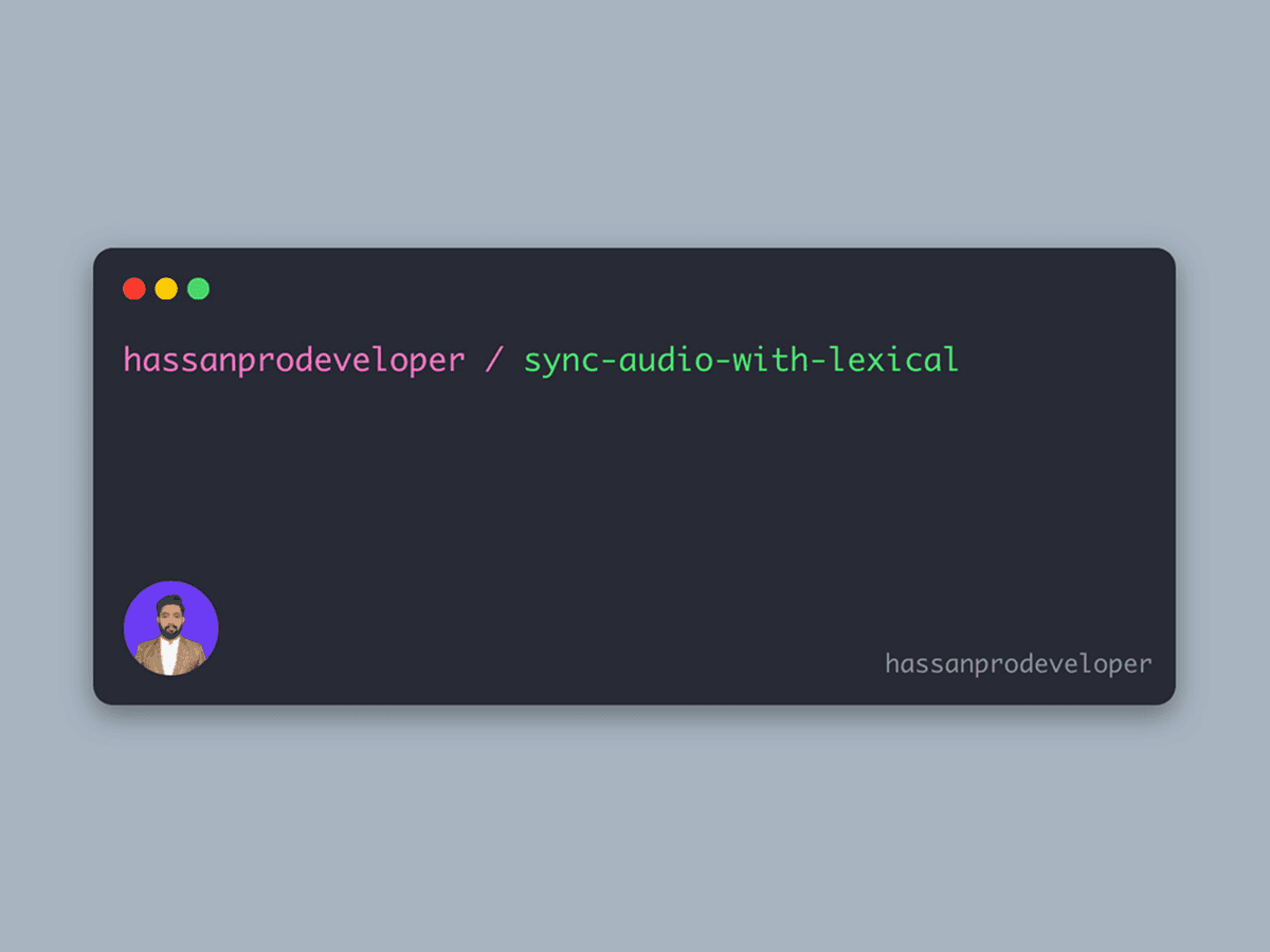 Sync Audio With Lexical
