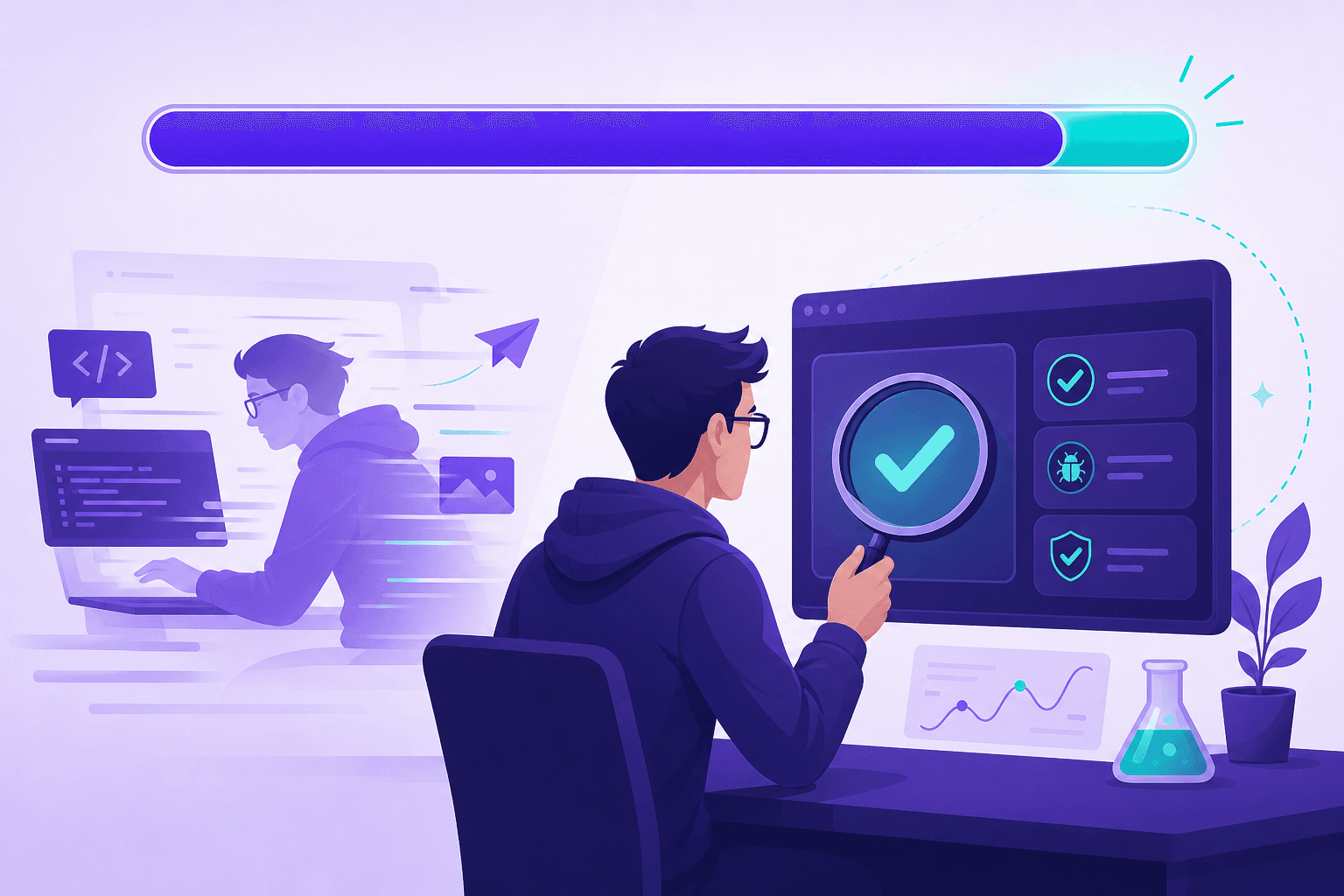 The 90% problem in AI-assisted development: AI finishes most of a feature quickly, but the final verification stretch still demands human context and careful review